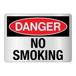 Danger No Smoking -Reflective 10" x 14" Sign